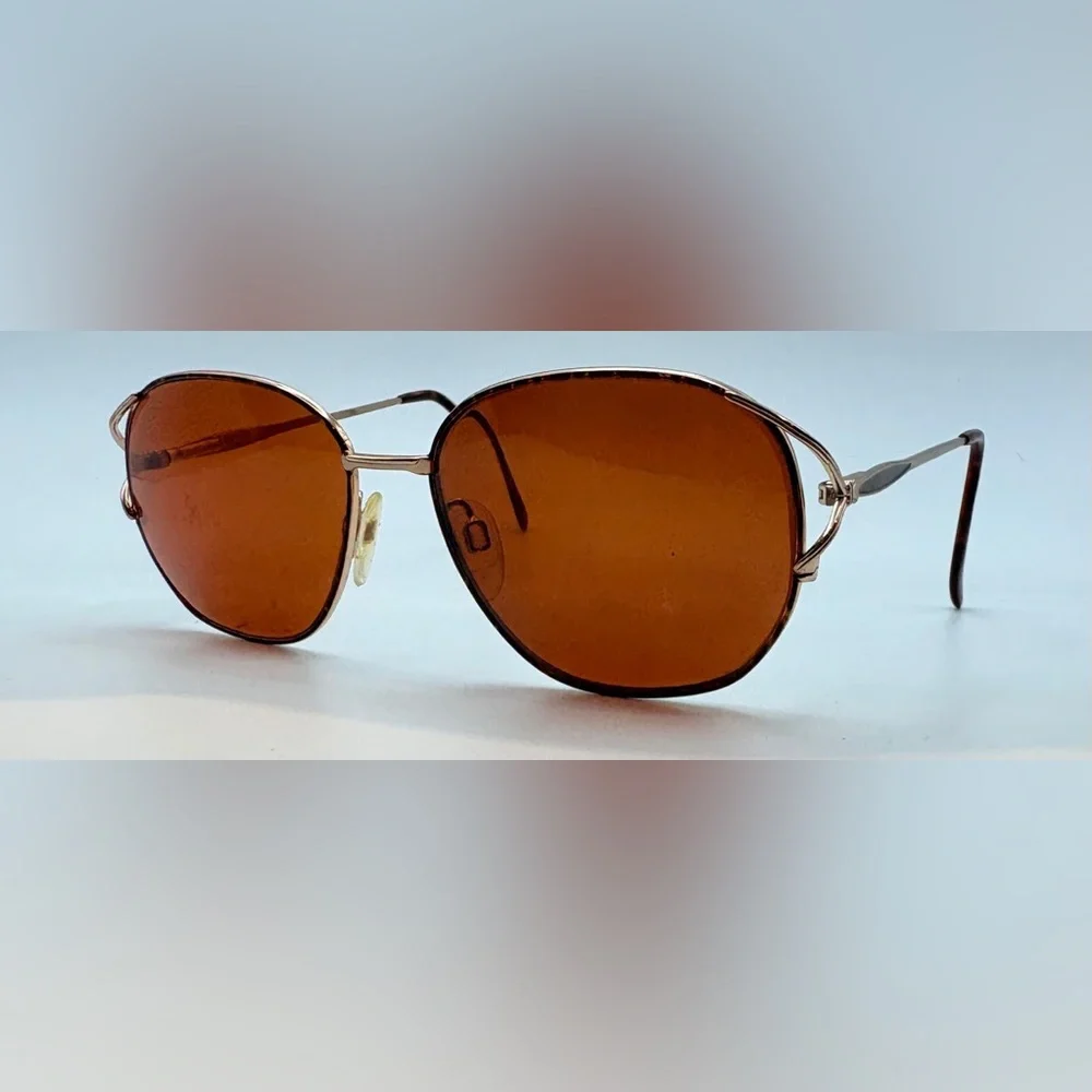 Vintage Tortoise Gold Oval Sunglasses Frames Only